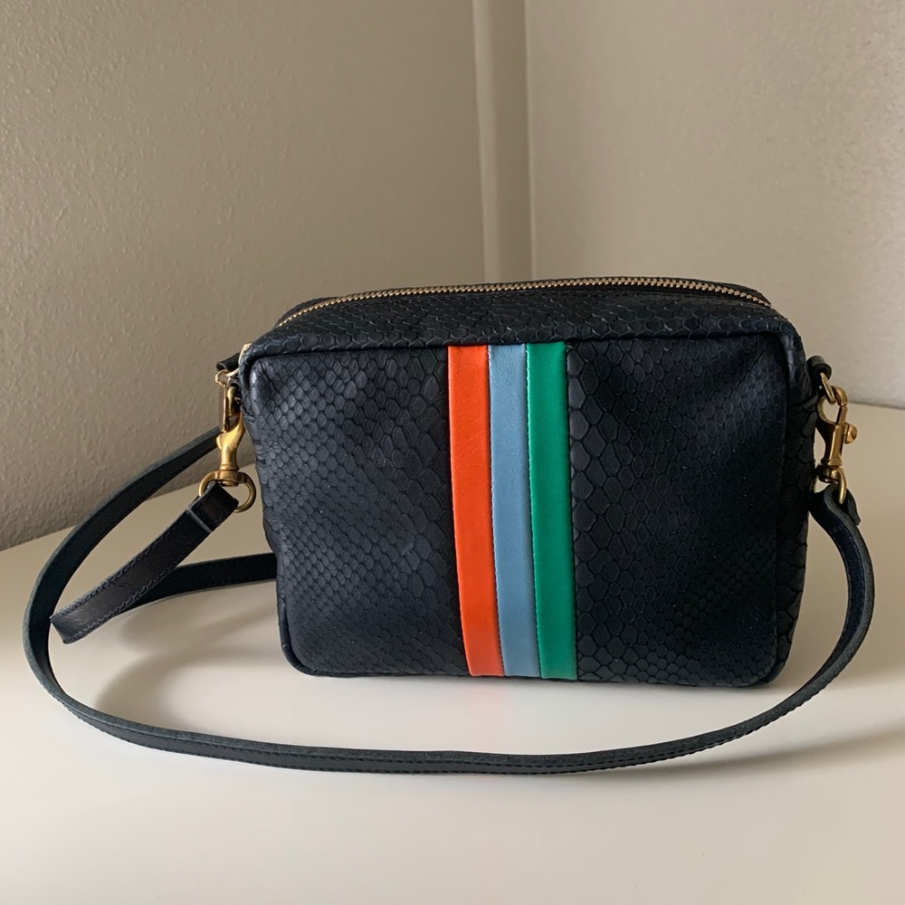 Clare V. Midi Sac Embossed Leather Crossbody